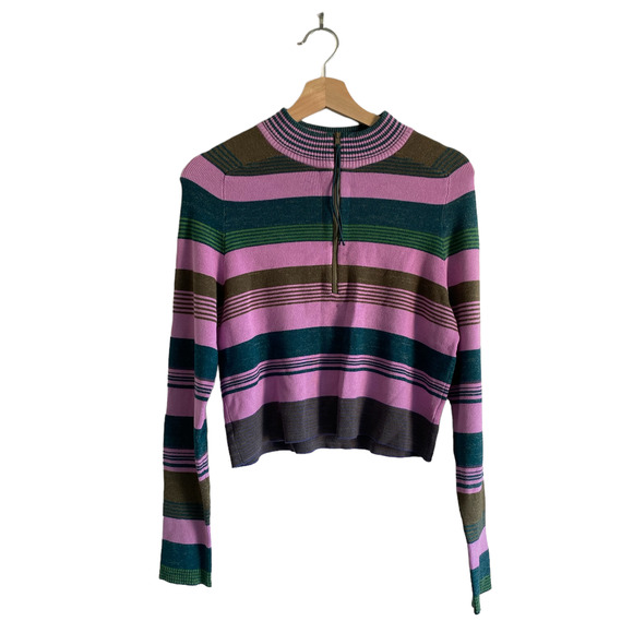 Free People Tops - Free People Rip Tide Zip Mock Neck Sweater